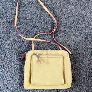 Tignanello Yellow Crossbody Purse